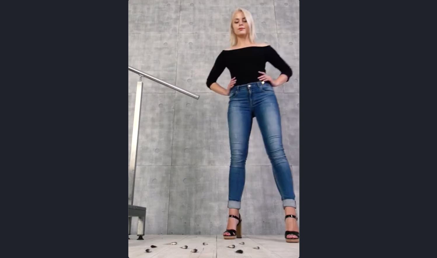 Crush Fetish - Beautiful Blond Girl Crushing Poor Fishes Under Sexy Wedge Heels